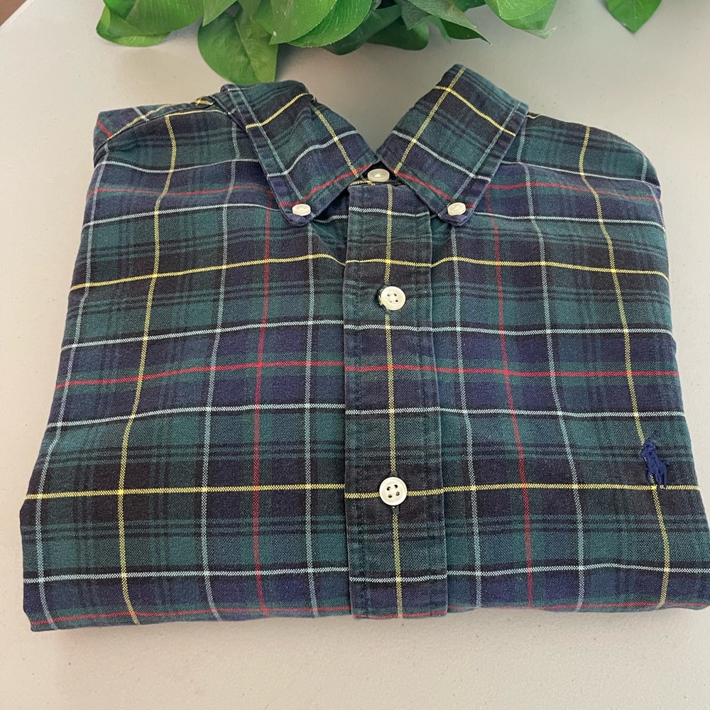 Polo Ralph Lauren Plaid Button Down Shirt Men’s Large